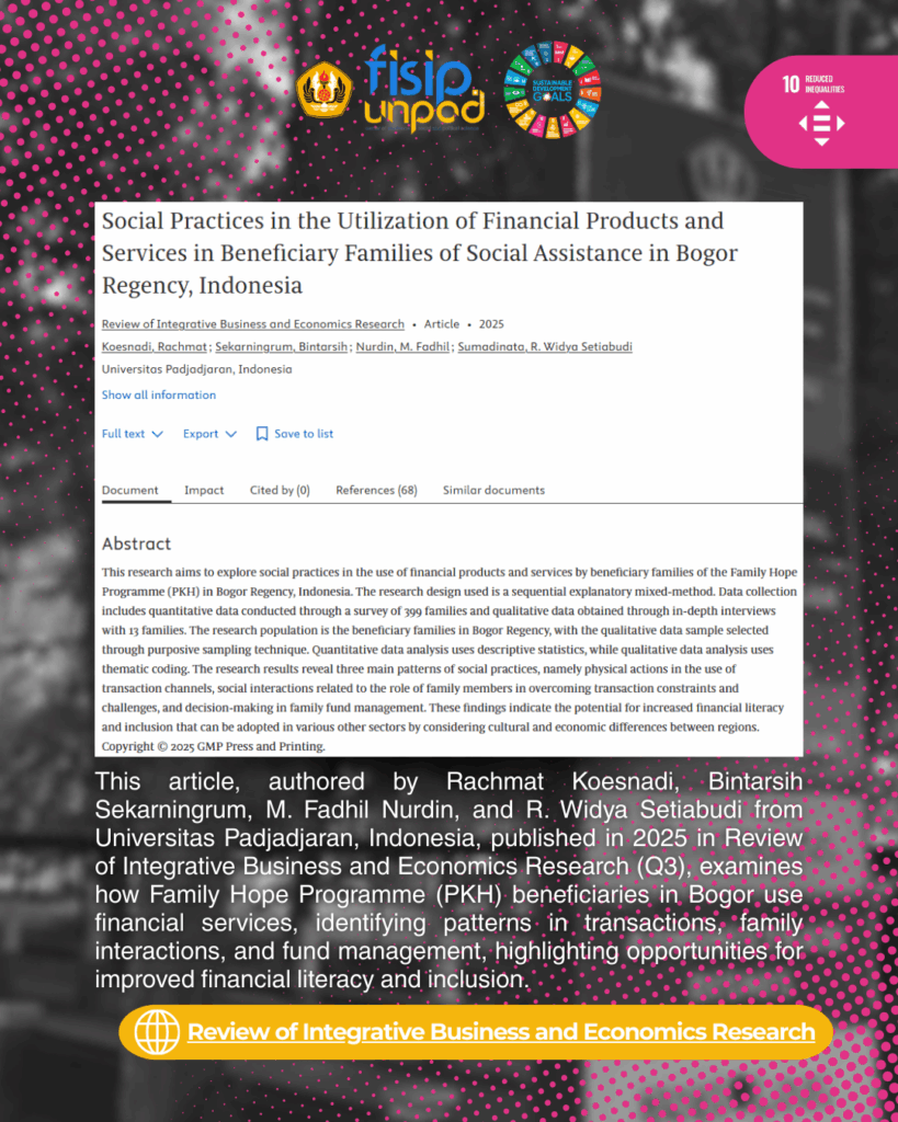 Social Practices in the Utilization of Financial Products and Services in Beneficiary Families of Social Assistance in Bogor Regency, Indonesia