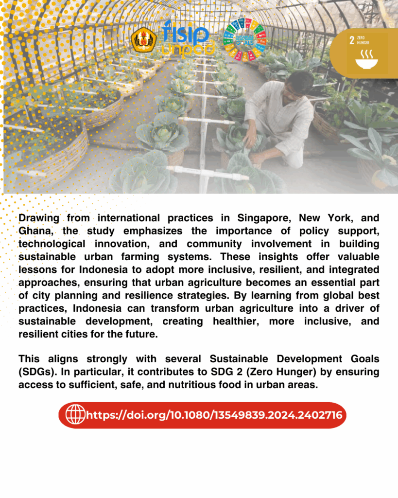 Women and Urban Farming Communities: Key to Building Food Security in Bandung City