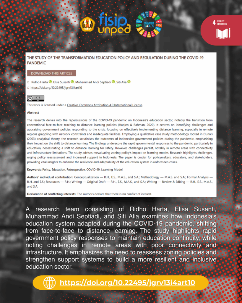 The study of the transformation education policy and regulation during the COVID-19 pandemic