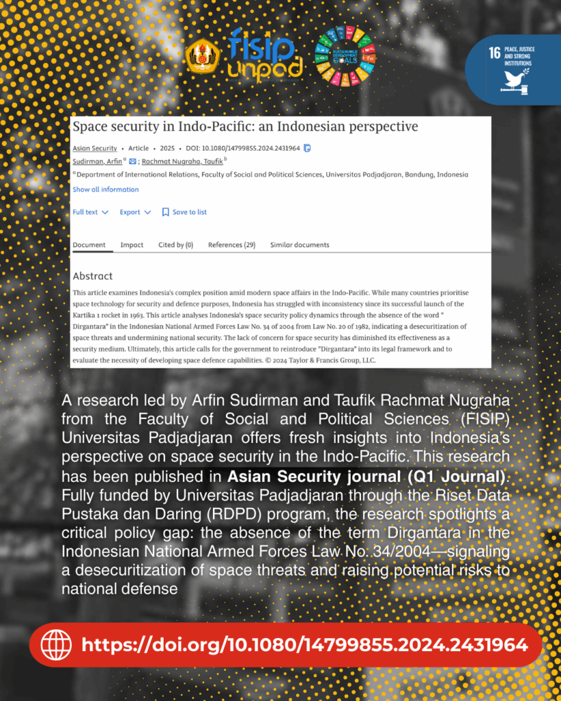 Space security in Indo-Pacific: an Indonesian perspective