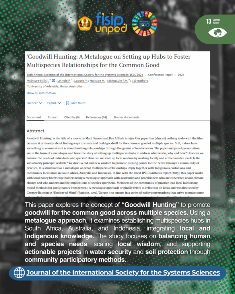 ‘Goodwill Hunting: A Metalogue on Setting up Hubs to Foster Multispecies Relationships for the Common Good