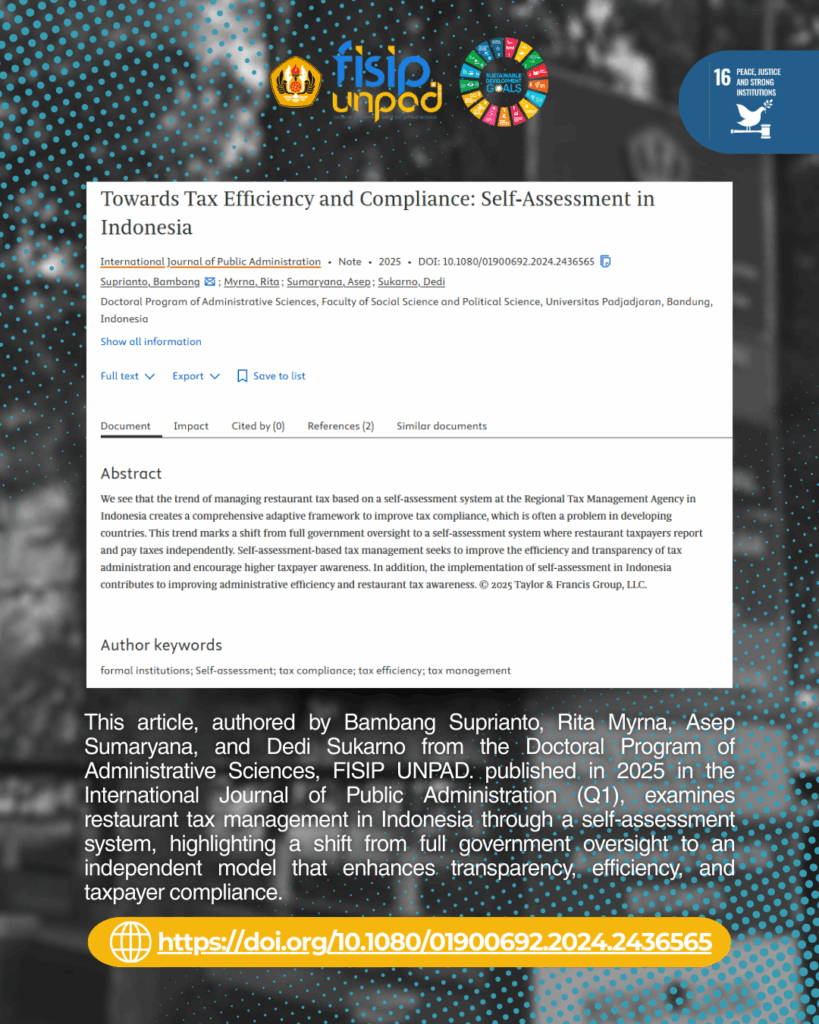 Towards Tax Efficiency and Compliance: Self-Assessment in Indonesia